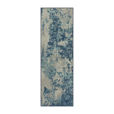 Maples Abstract Stone Rectangular Indoor Runner