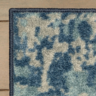 Maples Abstract Stone Rectangular Indoor Runner