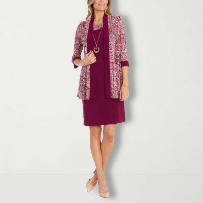 R & M Richards R&M Richards Short-Sleeve Faux-Wrap Dress - Macy's