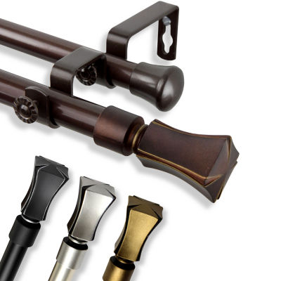 Rod Desyne Fort 13/16" Adjustable Double Curtain Rod