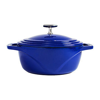 Classic Cuisine Cast Iron Dutch Oven with Lid-6 Quart Enamel Coated Pot for  Oven or Stovetop Soup Stew