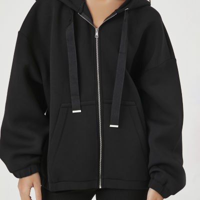 Forever 21 Juniors Womens Long Sleeve Zipper Hoodie