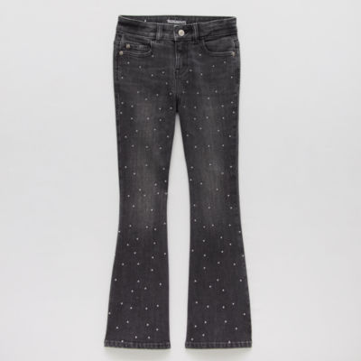 Thereabouts Little & Big Girls Flare Leg Jean, Color: Black 