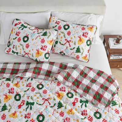 Linery Cheerful Holiday Quilt Set