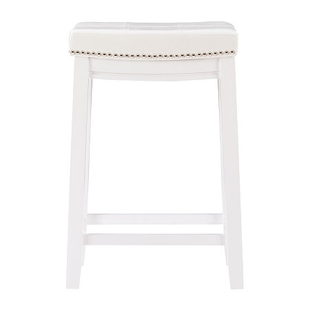 Coovewood Counter Height Bar Stool, One Size, White