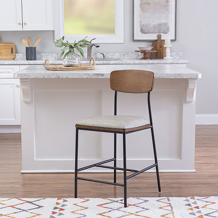 Taplin Counter Height Bar Stool, One Size, White