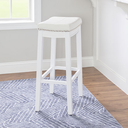 Coovewood Upholstered Bar Stool, One Size, White