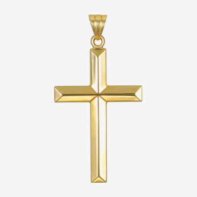 Mens 10K Gold Cross Pendant