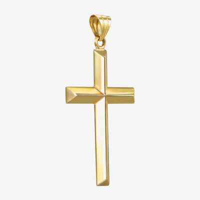 Mens 10K Gold Cross Pendant