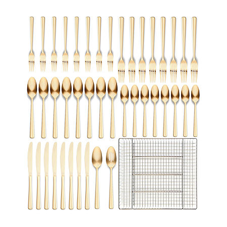 Ornative Alicja 42-pc. Flatware Set + Caddy, One Size, Gold