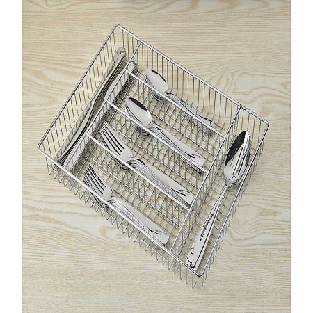 Ornative Rhoda 42-pc. Flatware Set + Caddy, One Size, Silver