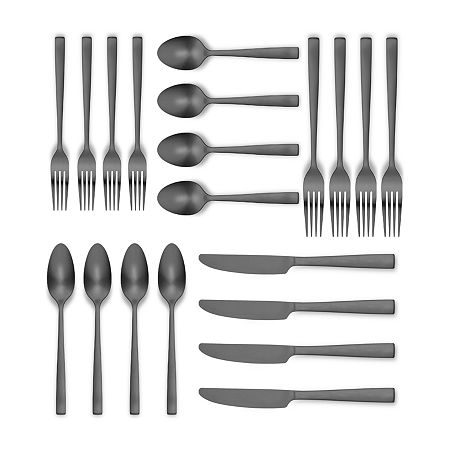 Ornative Lola 20-pc. Flatware Set, One Size, Black