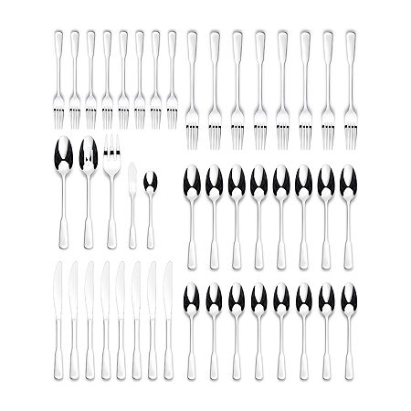 Ornative Yesenia Satin 45-pc. Flatware Set, One Size, Silver