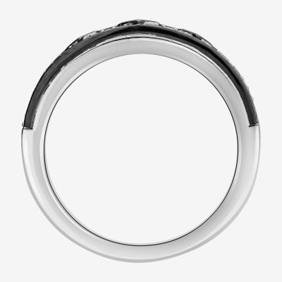 Womens Diamond Accent Genuine Red Garnet 14K Gold Over Silver Crown Evil Queen Side Stone Cocktail Ring