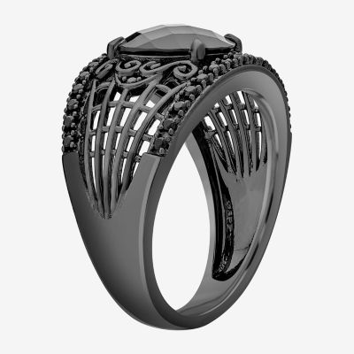 Disney Jewels Collection Womens 1/4 CT. T.W. Genuine Black Onyx Sterling Silver Nightmare Before Christmas Cocktail Ring