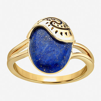 Blue Cubic Zirconia Cocktail Ring with Side Stones Blue Cubic Zirconia Cocktail Ring with Side Stones