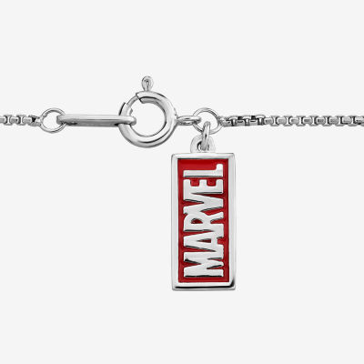 Marvel Fine Jewelry Womens 1/10 CT. T.W. Genuine Multi Color Stone 14K Gold Over Silver Sterling Silver Heart Guardians of the Galaxy Pendant Necklace