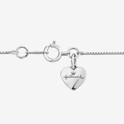 Dove Womens Diamond Accent Natural White Diamond 14K Two Tone Gold Over Silver Heart 18 Inch Pendant Necklace