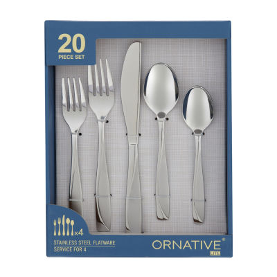 Ornative™ Cian Sand 20-pc. Flatware Set