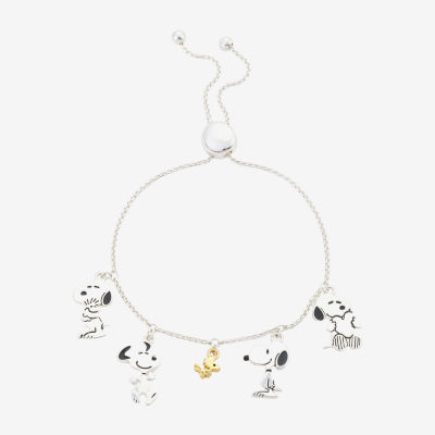 Womens 10K Gold Over Brass Peanuts Snoopy Bolo Bracelet