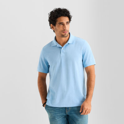 St. John's Bay Premium Stretch Mens Classic Fit Short Sleeve Polo Shirt