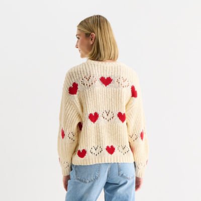 シナジー　HEARTS H1 3個セット Arizona Juniors Womens Crew Neck Long Sleeve Hearts Pullover