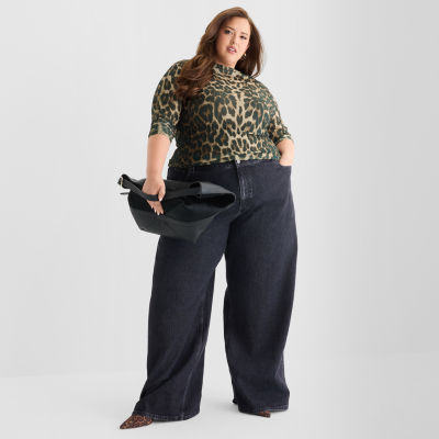 Ashley Graham Womens Plus Animalistic Style