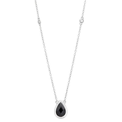 Womens Genuine Black Onyx Sterling Silver Pendant Necklace - JCPenney