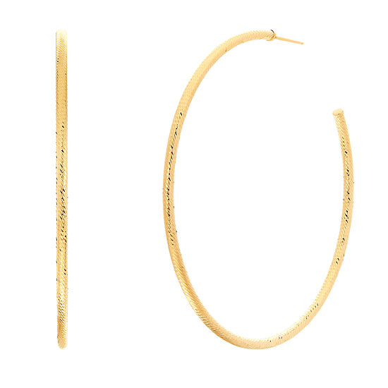 14K Gold 60mm Hoop Earrings