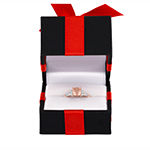 Modern Bride Gemstone Womens 1/10 CT. T.W. Genuine Pink Morganite 10K Rose Gold Cushion Bridal Set