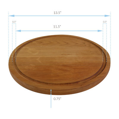 Casual Home 11.5" Round Cherry Wood Cutting Board