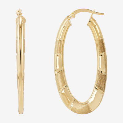 Made in Italy 14K Gold 30mm Round Hoop Earrings