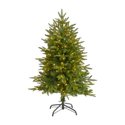 Nearly Natural 4 Foot Fir With 150 Clear Led Lights Pre-Lit Christmas Tree