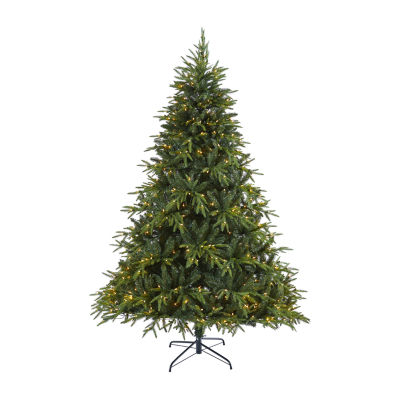 Nearly Natural 7 Foot Fir With 2552 Tips And 500 Clear Led Lights Pre-Lit Christmas Tree