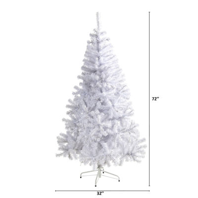 Nearly Natural 6 Foot White Pine With 680 Bendable Branches Christmas Tree