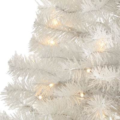 Nearly Natural 5 Foot White Pine With 350 Bendable Branches And 150 Clear Led Lights Pre-Lit Christmas Tree