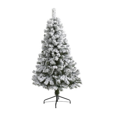 Nearly Natural 5 Foot West Virginia Flocked Fir Christmas Tree