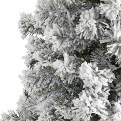 Nearly Natural 5 Foot West Virginia Flocked Fir Christmas Tree