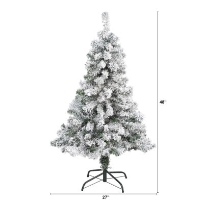 Nearly Natural Foot Rock Springs Flocked Spruce Christmas Tree