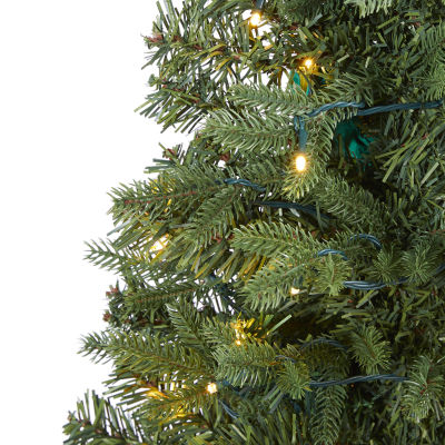 Nearly Natural 4 Foot Vermont Fir With 100 Clear Led Lights Pre-Lit Christmas Tree