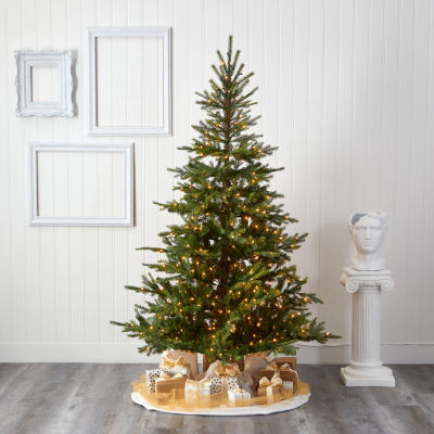 Nearly Natural Foot North Carolina Spruce With Bendable Branches And Clear Lights Pre-Lit Christmas Tree