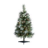 Northlight Holographic Brown Slim Artificial Tinsel Unlit 4 Foot Christmas  Tree, Color: Brown - JCPenney