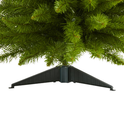 Nearly Natural 3 Foot Pine In Metal Planter With 143 Bendable Branches And 50 Warm White Lights Pre-Lit Christmas Tree