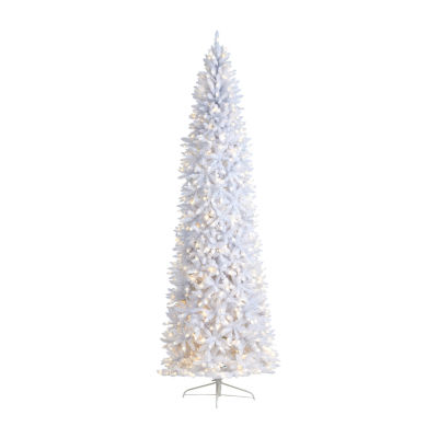 Nearly Natural 10 Foot White Fir With 2420 Bendable Branches And 800 ...