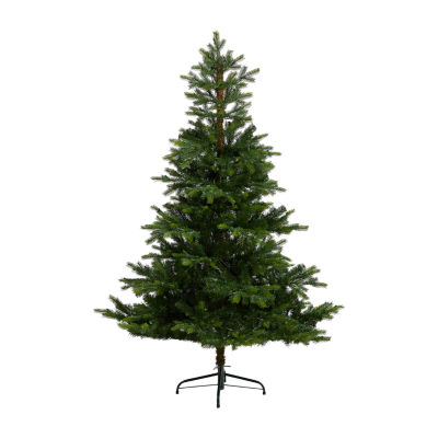 Nearly Natural 6 Foot North Carolina Spruce With 631 Bendable Branches And 350 Clear Lights Pre-Lit Christmas Tree