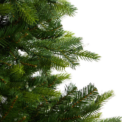 Nearly Natural 6 Foot North Carolina Spruce With 631 Bendable Branches And 350 Clear Lights Pre-Lit Christmas Tree