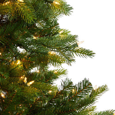 Nearly Natural 6 Foot North Carolina Spruce With 631 Bendable Branches And 350 Clear Lights Pre-Lit Christmas Tree