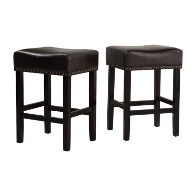 Laramie 2pc. Counter Height Upholstered Bar Stool, Color Matte Black JCPenney