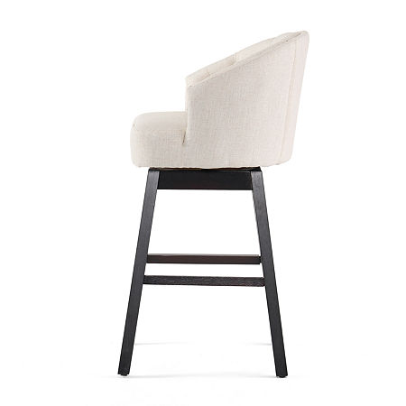 Ogden 2-pc. Upholstered Swivel Bar Stool, One Size, Beige