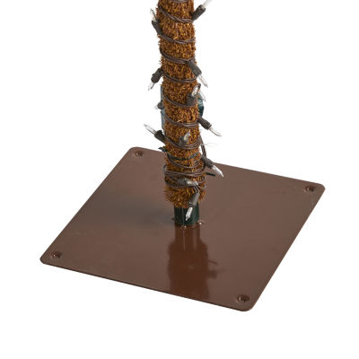 Nearly Natural 7 Foot Palm With 300 White Warm Led Lights Pre-Lit Tropical Christmas Tree